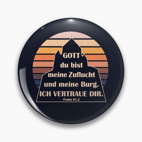 Item preview, Psalm 91:2 Trust in God my protection and my castle (Sunset Vintage) German designed and sold by GiborDesign.