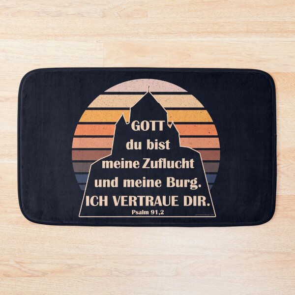 Item preview, Psalm 91:2 Trust in God my protection and my castle (Sunset Vintage) German designed and sold by GiborDesign.