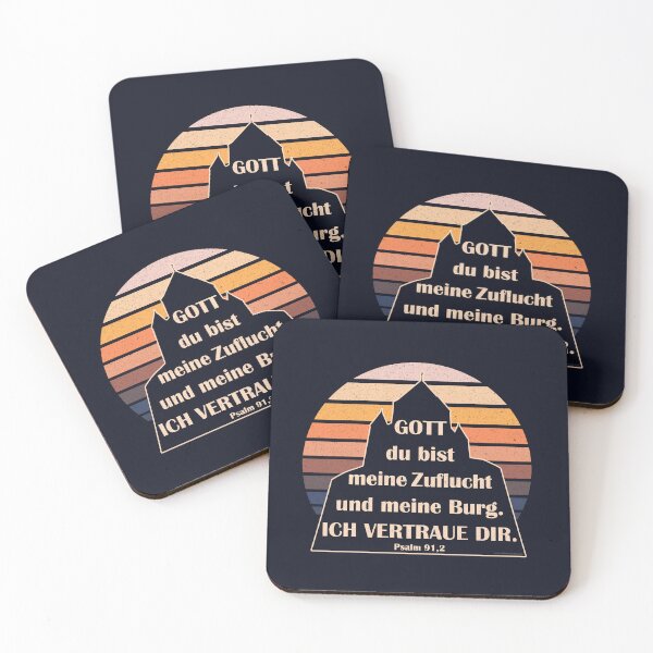Item preview, Psalm 91:2 Trust in God my protection and my castle (Sunset Vintage) German designed and sold by GiborDesign.