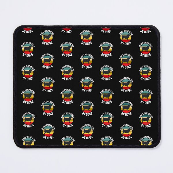Item preview, Easily Distracted by Dogs -colourful cute funny retro gift present t-shirt. designed and sold by DesignedBySnip.