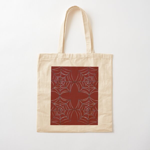 Halloween cobwebs print Cotton Tote Bag