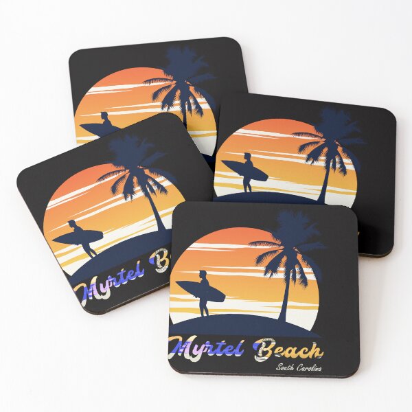 Item preview, Myrtle Beach - South Carolina - Myrtle Beach South Carolina Vintage Retro Surf USA Travel Vacation Summer Sunset Beach designed and sold by mad art.