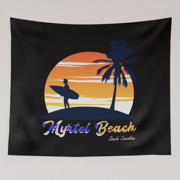 Item preview, Myrtle Beach - South Carolina - Myrtle Beach South Carolina Vintage Retro Surf USA Travel Vacation Summer Sunset Beach designed and sold by mad art.