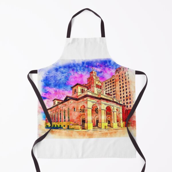 Item preview, Gesu Church in Miami, Florida - pen and watercolor  designed and sold by NickoPrints.
