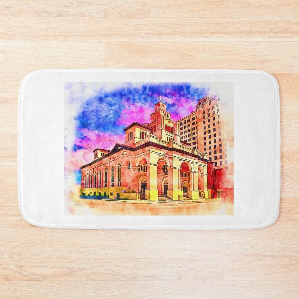 Item preview, Gesu Church in Miami, Florida - pen and watercolor designed and sold by NickoPrints.