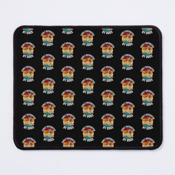 Item preview, Easily Distracted by Dogs -colourful cute funny retro gift present t-shirt. designed and sold by DesignedBySnip.