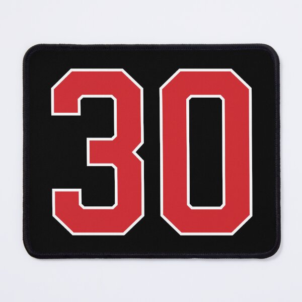 Item preview, Sports Number 30, red black color lucky sport thirty designed and sold by ArtIsParty.