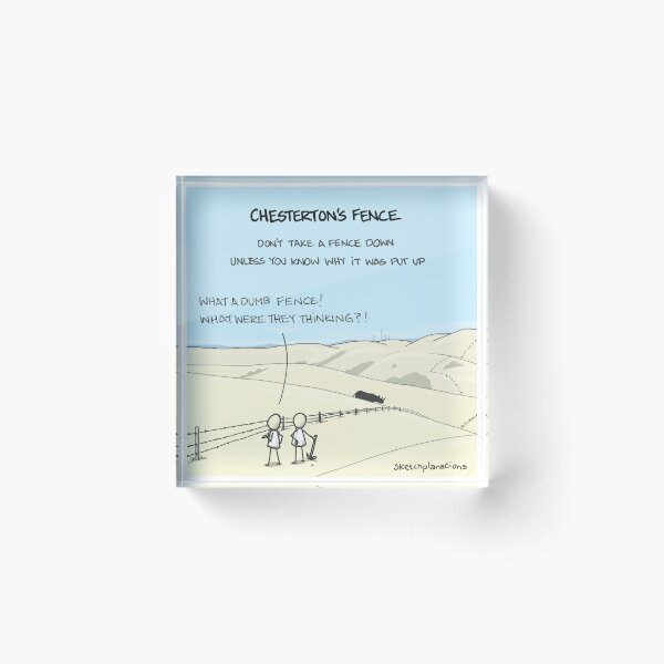 Item preview, Chesterton's fence designed and sold by Sketchplanations.