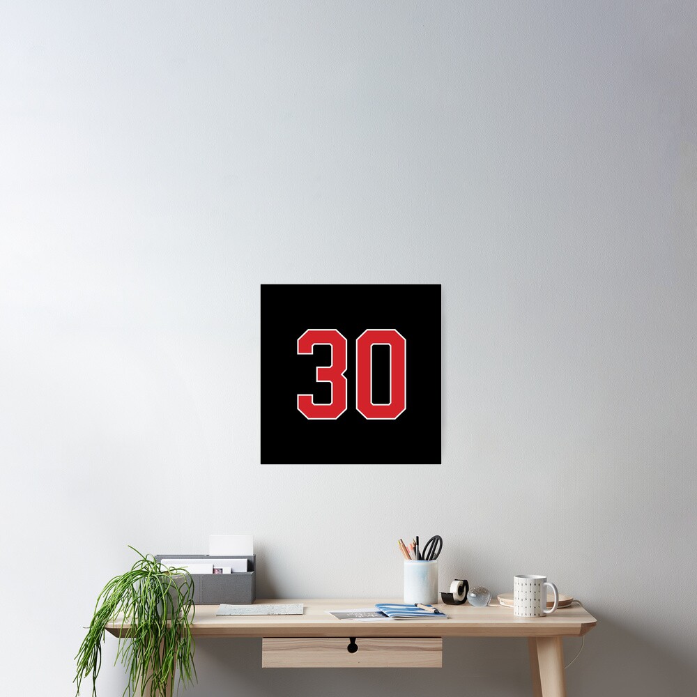 Sports Number 30, red black color lucky sport thirty