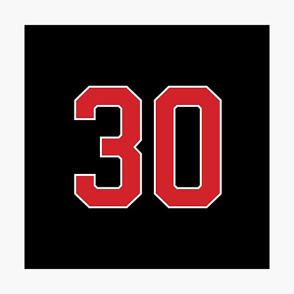 Item preview, Deportes número 30, color negro rojo suerte deporte treinta designed and sold by ArtIsParty.