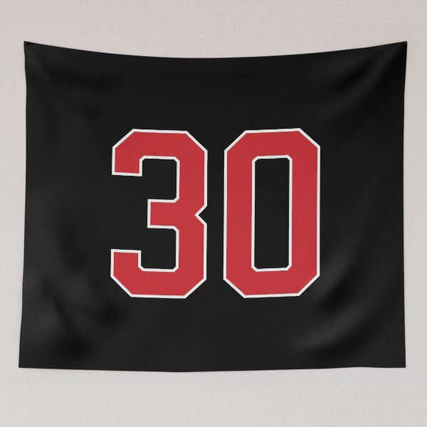 Item preview, Sports Number 30, red black color lucky sport thirty designed and sold by ArtIsParty.