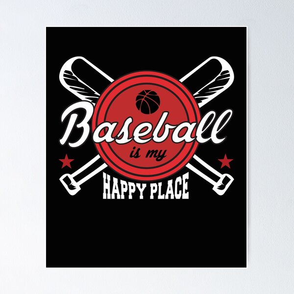 Aperçu de l'œuvre base-ball is my happy plage ,cadeau baseball créée et vendue par lapolonaise.
