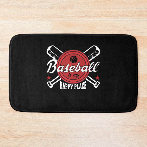 Aperçu de l'œuvre base-ball is my happy plage ,cadeau baseball créée et vendue par lapolonaise.