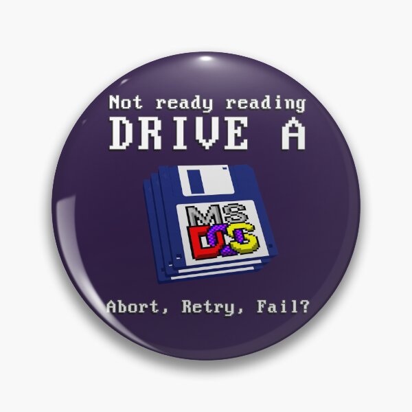 Item preview, Not ready Reading DRIVE A  - Abort, Retry, Fail? - Classic MS DOS Operating System Drive error message. designed and sold by RetroTeeStudio.
