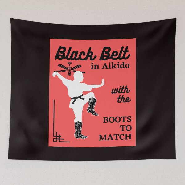 Item preview, Black Belt in Aikido with the Boots to Match designed and sold by AMERICANCHEEZ.