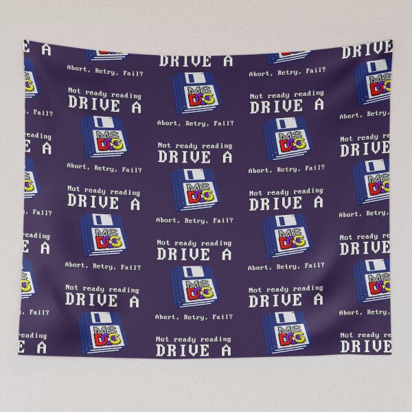 Item preview, Not ready Reading DRIVE A  - Abort, Retry, Fail? - Classic MS DOS Operating System Drive error message. designed and sold by RetroTeeStudio.