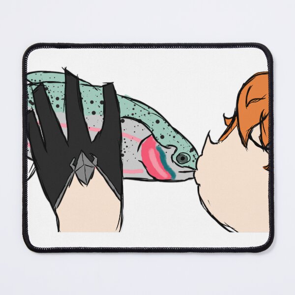 Item preview, Childe / Tartaglia / Ajax kissing a fish designed and sold by clowntastrophe.