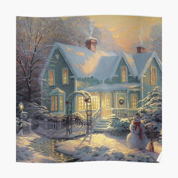 Art By Thomas Kinkade Poster For Sale By Yassindhop1 Redbubble   Poster,504x498,f8f8f8 Pad,600x600,f8f8f8 