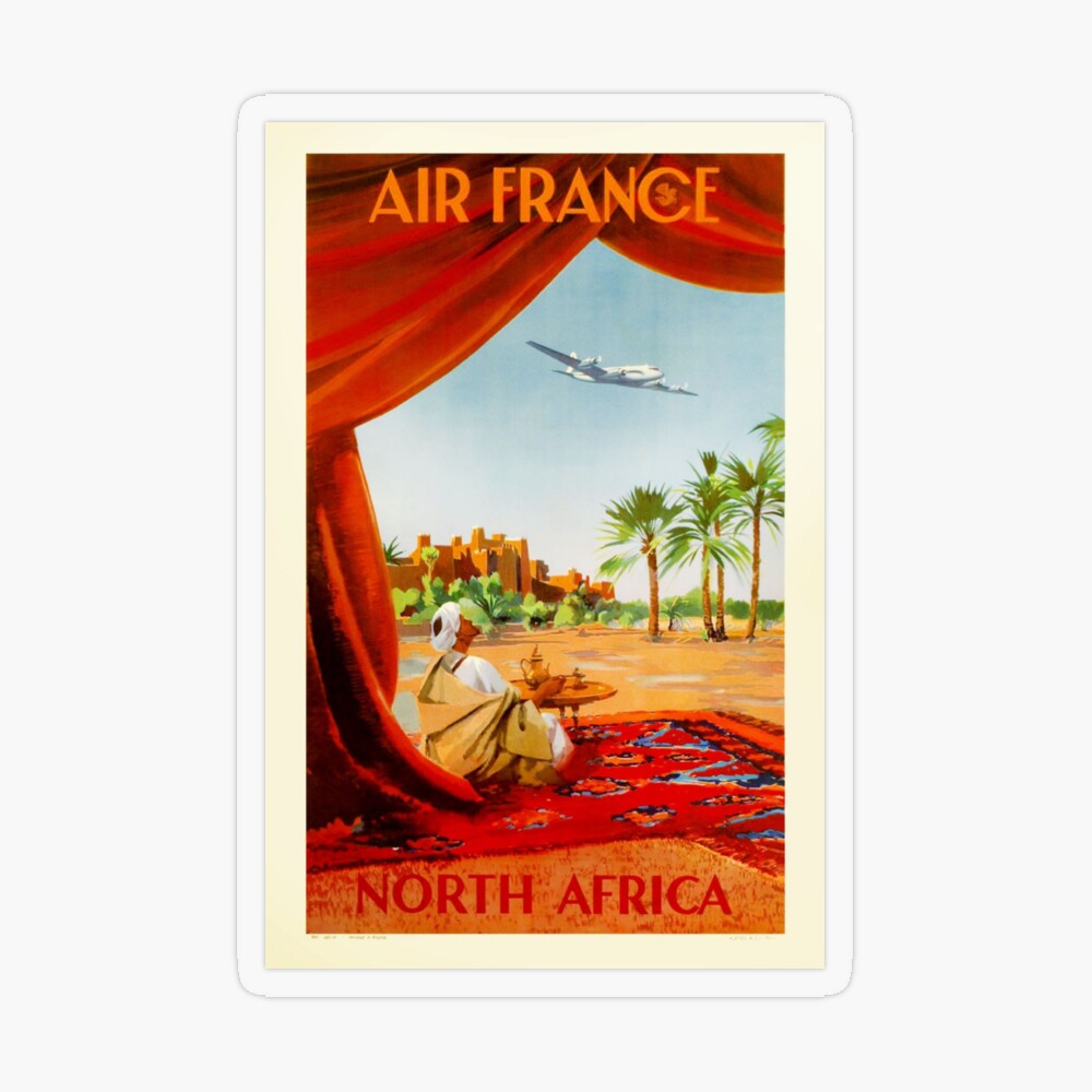 air france reprint vintage poster Afrique Du Nord 39.5 X 24.5