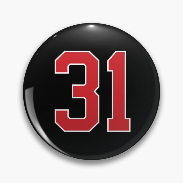 Item preview, Sports Number 31, red black color lucky sport thirty one designed and sold by ArtIsParty.