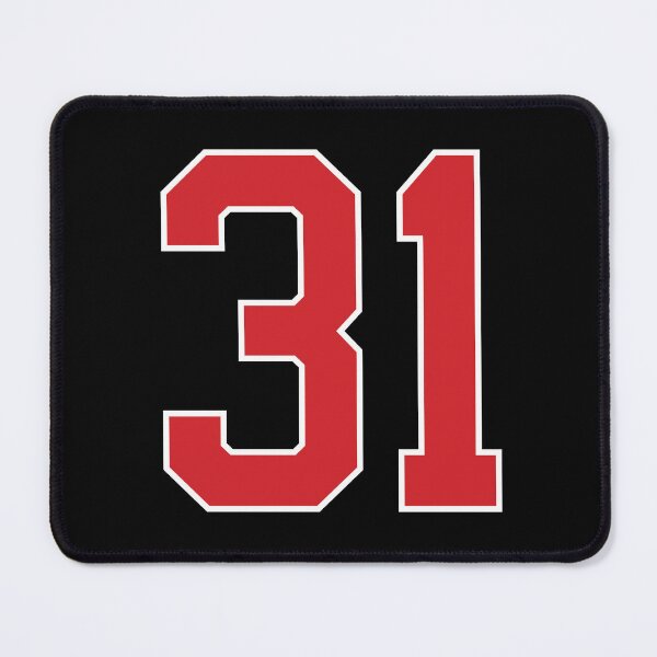 Item preview, Sports Number 31, red black color lucky sport thirty one designed and sold by ArtIsParty.
