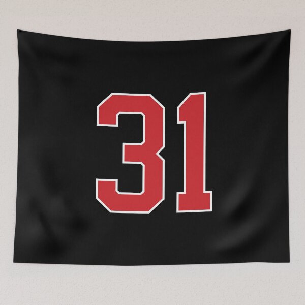 Item preview, Sports Number 31, red black color lucky sport thirty one designed and sold by ArtIsParty.
