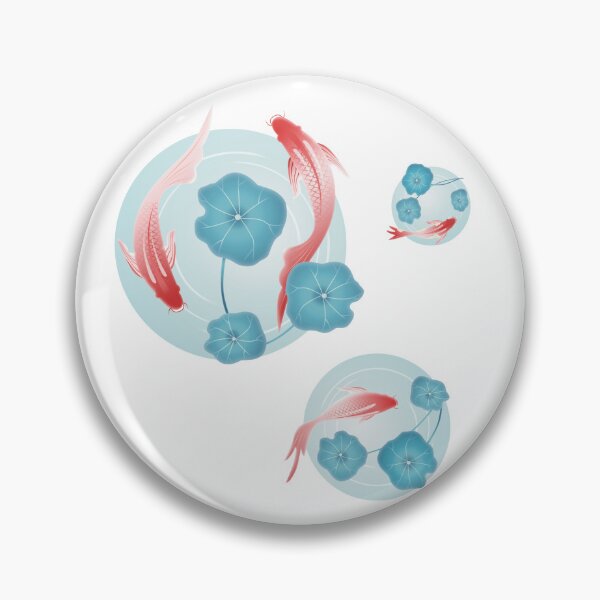 Item preview, Koi carp japanese fish in pond watercolor japanese classic designed and sold by GraphismNinja.