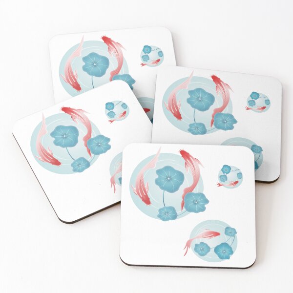 Item preview, Koi carp japanese fish in pond watercolor japanese classic designed and sold by GraphismNinja.
