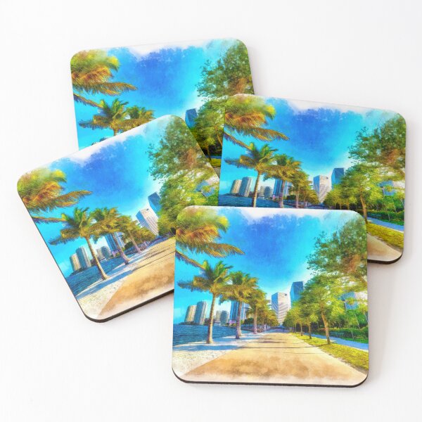 Item preview, Bayfront Park in downtown Miami - sketch painting designed and sold by NickoPrints.