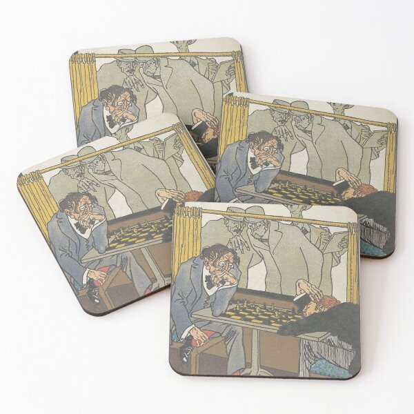 Item preview,  Viennese Café - The Chess Players by Moriz Jung - Vintage Art designed and sold by RickE.