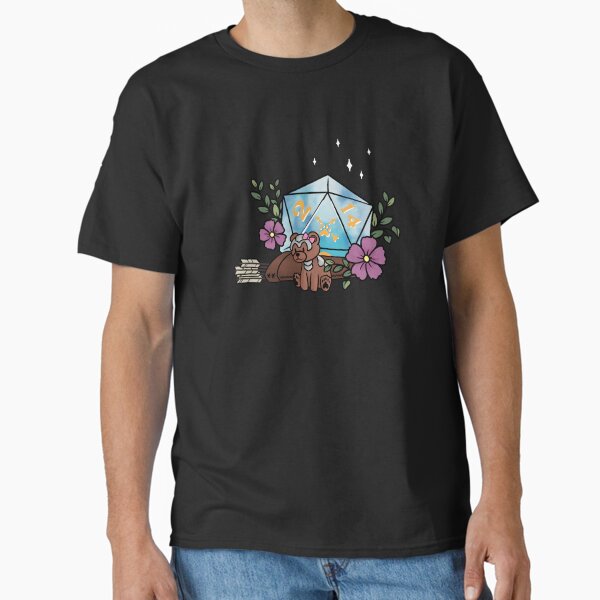 Vex'ahlia d20 Dice White Sparkles Classic T-Shirt