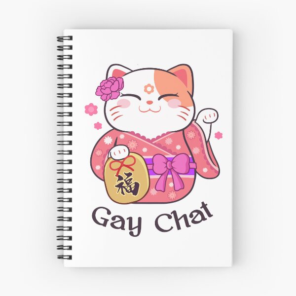Item preview, Gay Chat japanese lucky cat geisha designed and sold by GraphismNinja.