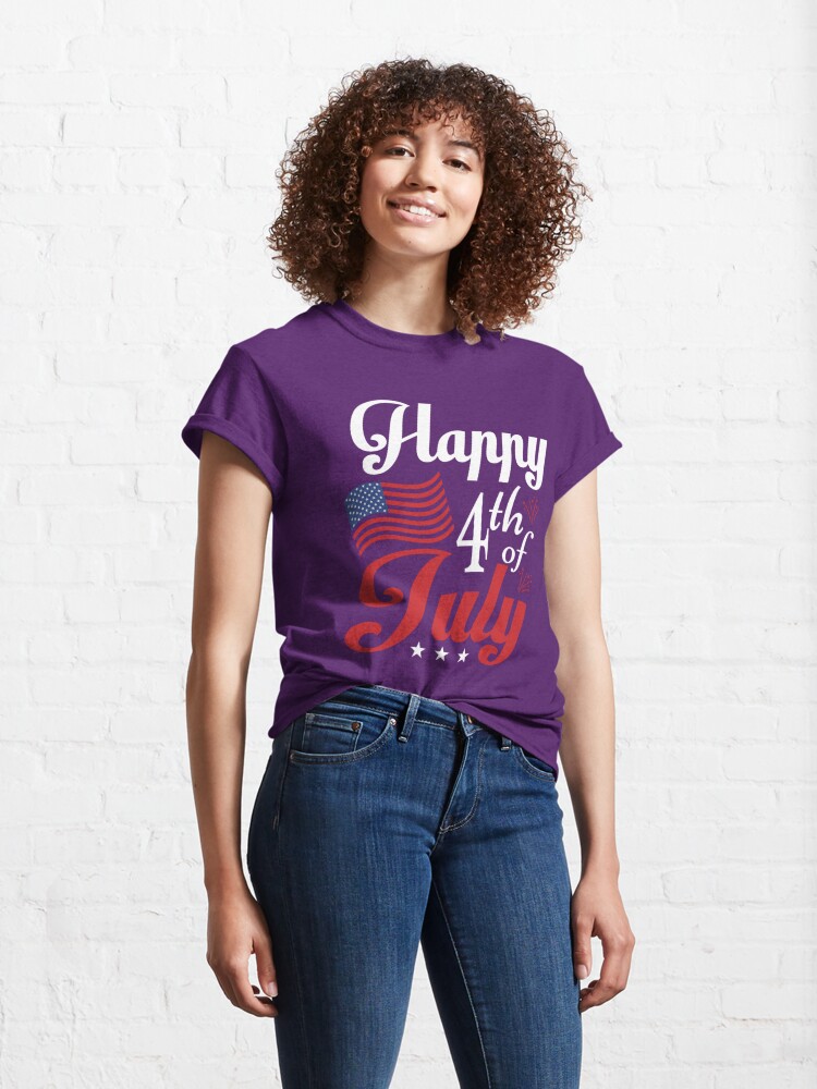 Discover Happy 4th Of July American Flag Stars Classic T-Shirt