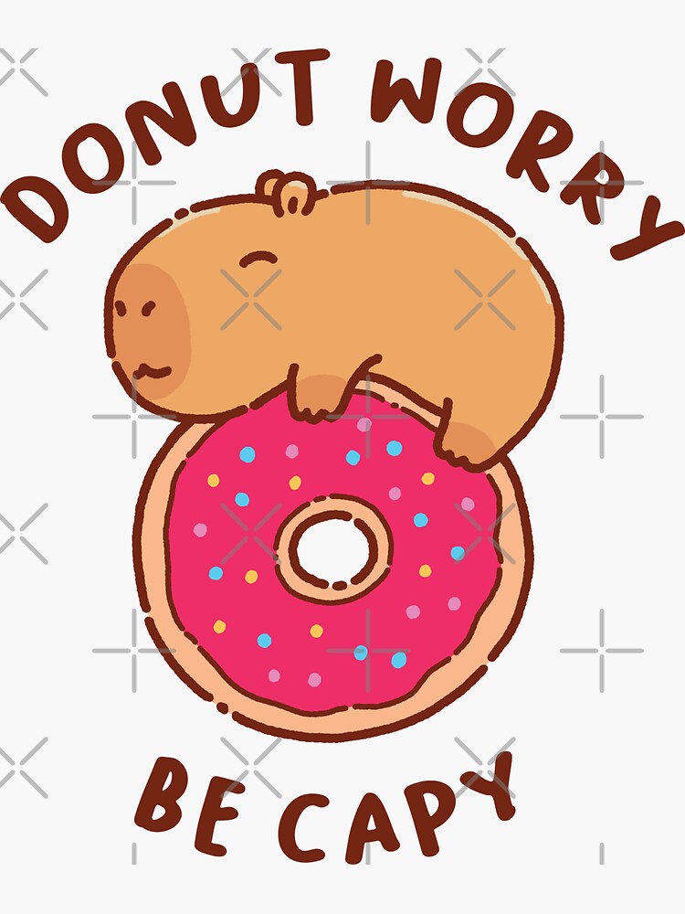 Magnet for Sale mit Süße Capybara, sei cappy! Wie ein Capybara, Capy von  manydoodles