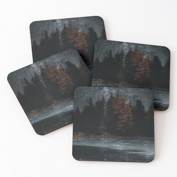 Item preview, Forest by the lake at night designed and sold by OrionPhotograph.