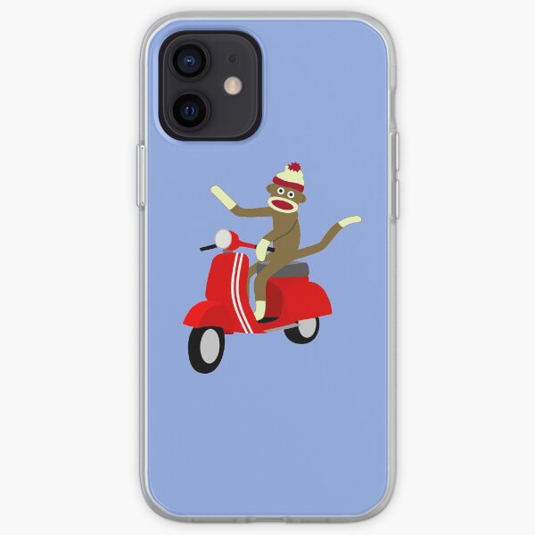 Sock Monkey Vespa Scooter iPhone Soft Case