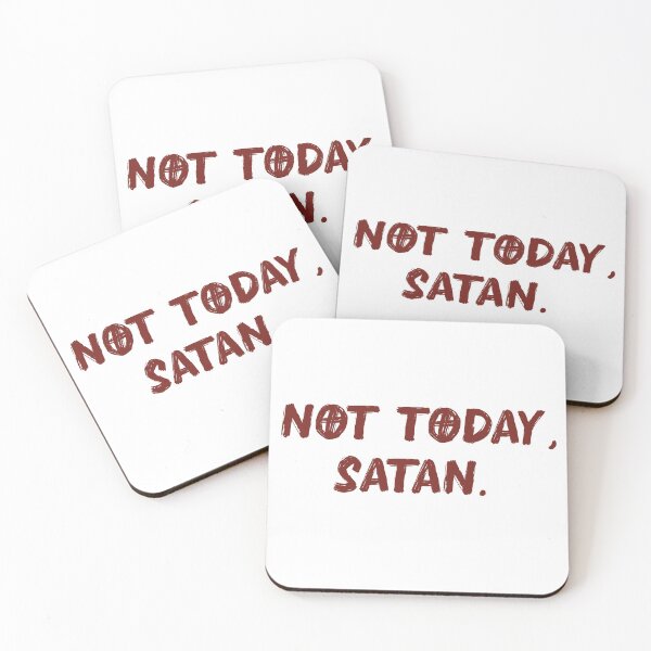 Item preview, not today satan motivation sticker gift for believers designed and sold by GhostAmine.