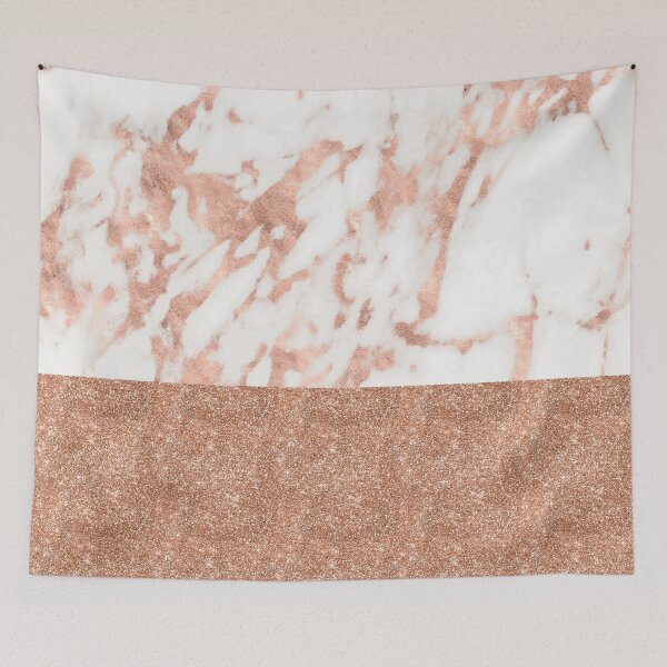 Item preview, Rose gold marble with blush glitter designed and sold by marbleco.