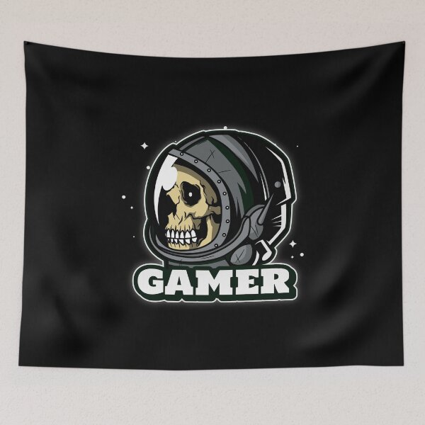 Item preview, Gamer with Skull in Space designed and sold by PRIVARSHU.