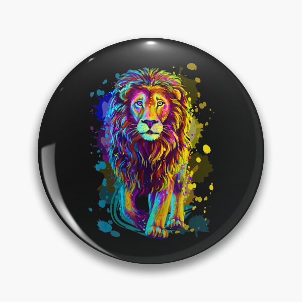 Aperçu de l'œuvre Cool Lion Sauvage Coloré Conception Graphique Lion Élégant créée et vendue par RudyDavis.