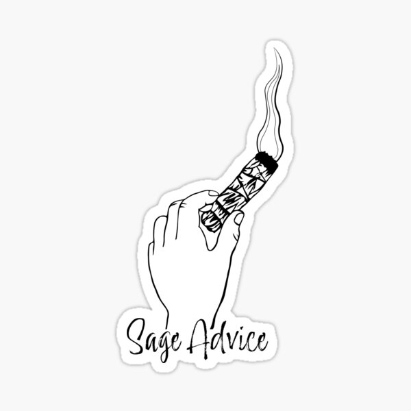 "Sage Advice White Sage" Sticker for Sale by ValhallaCrafts Redbubble