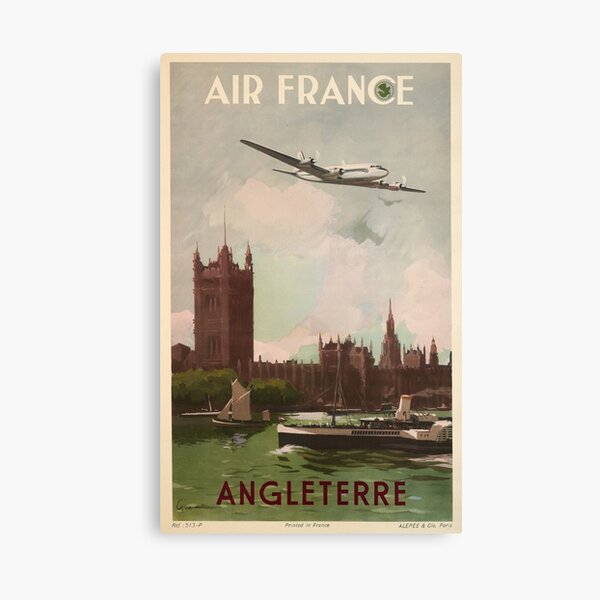 Item preview, Air France, England - Vintage Travel Poster designed and sold by SALON DES ARTS.