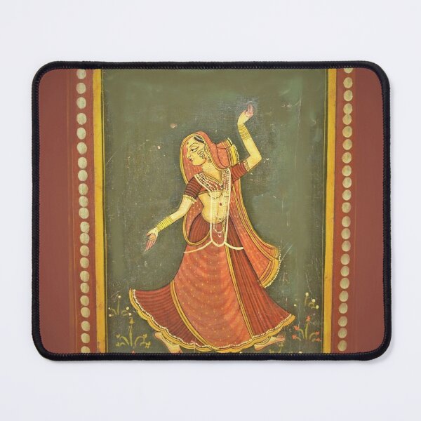 Item preview, antique indian dancer vintage painting  designed and sold by mystic lady vintage art and fashion designs.