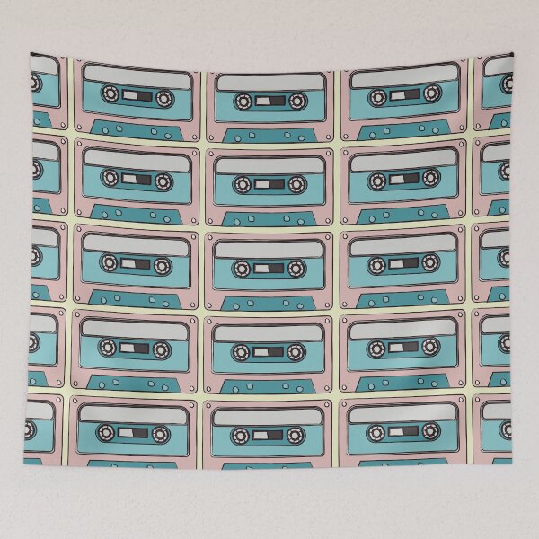Item preview, Vintage cassette tapes print designed and sold by Grey-Brunette.