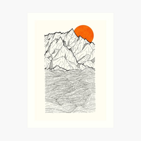 The Orange Sun Art Print