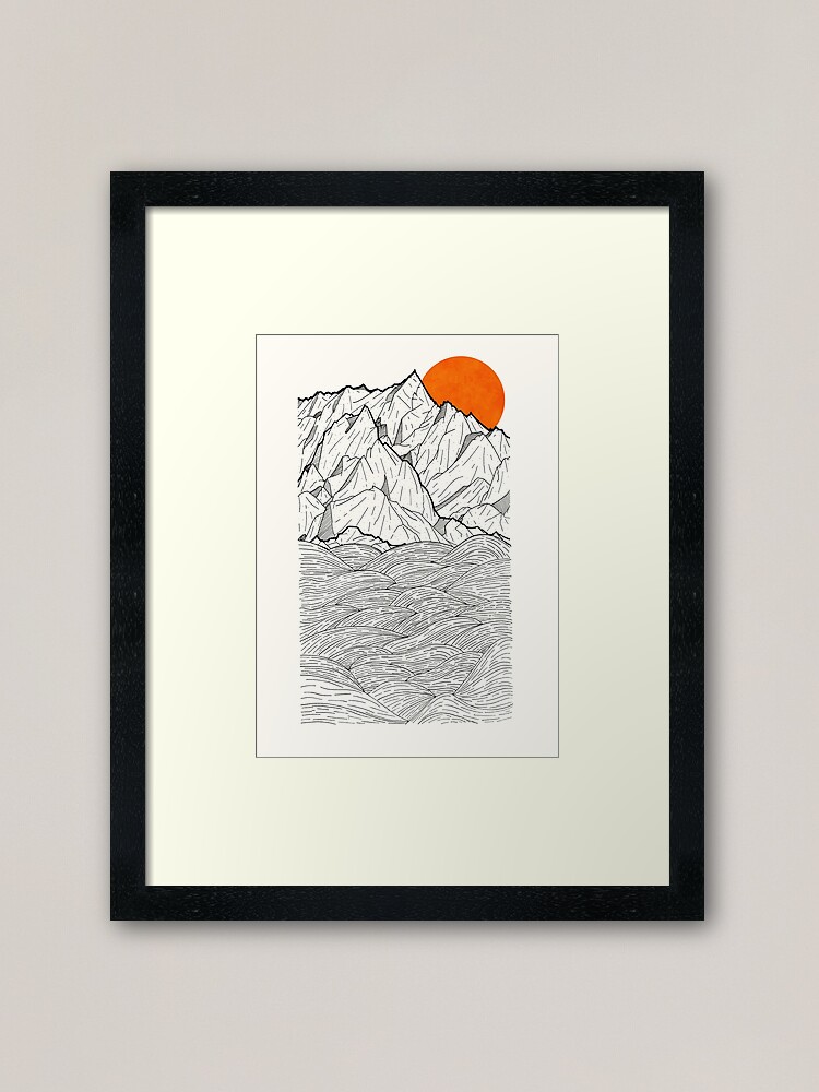Thumbnail 2 of 7, Framed Art Print, The Orange Sun designed and sold by steveswade.