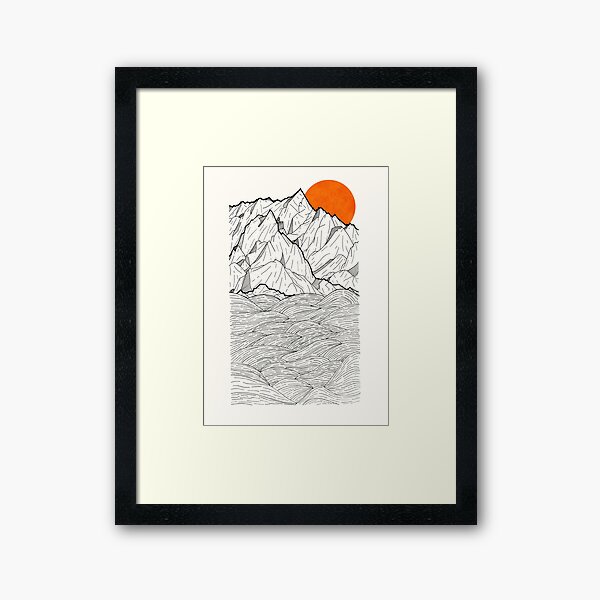 The Orange Sun Framed Art Print