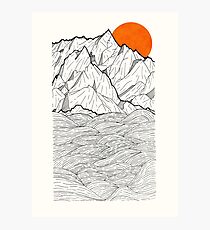 The Orange Sun Photographic Print