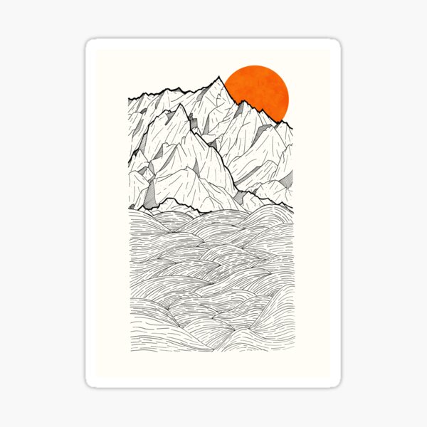 Aperçu de l'œuvre Le soleil orange créée et vendue par Swadeillustrations.