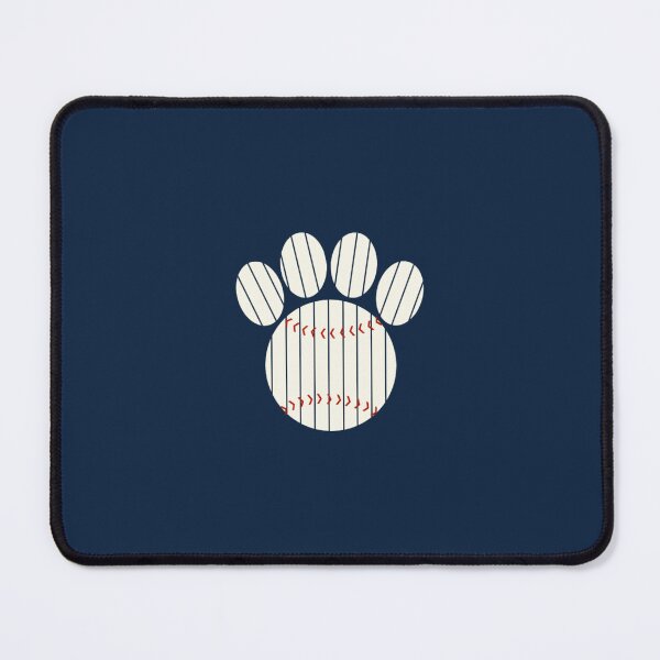 Item preview, Navy Pinstripe Baseball Paw Print designed and sold by 8PawsStudio.